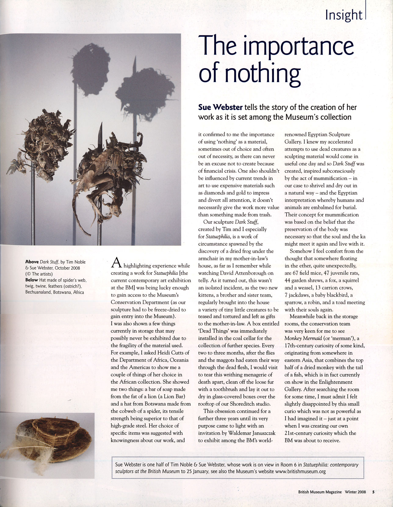 British Museum magazine, Winter 2008, pg 5