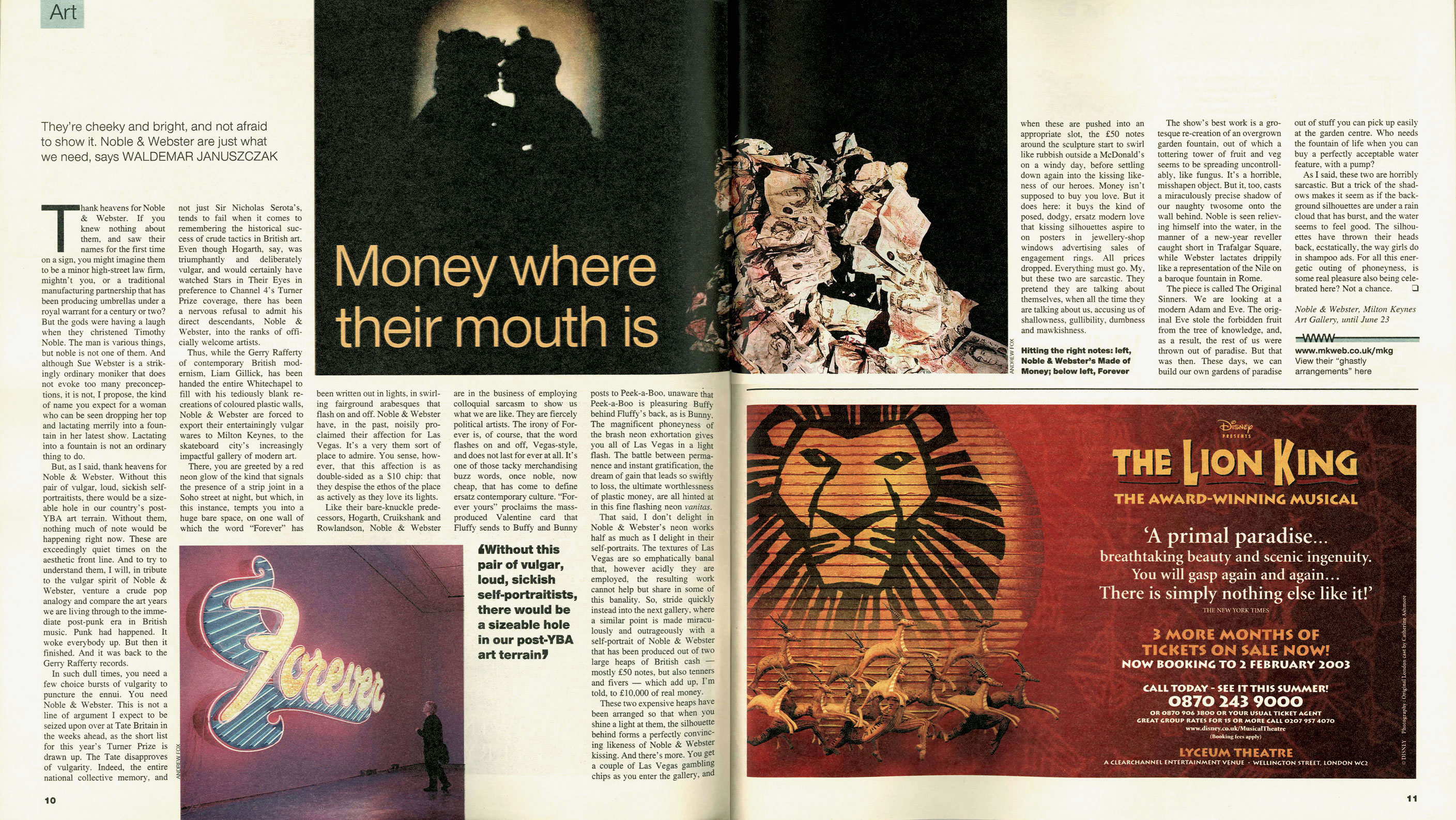 Sunday Times Culture May 2002 pgs10-11