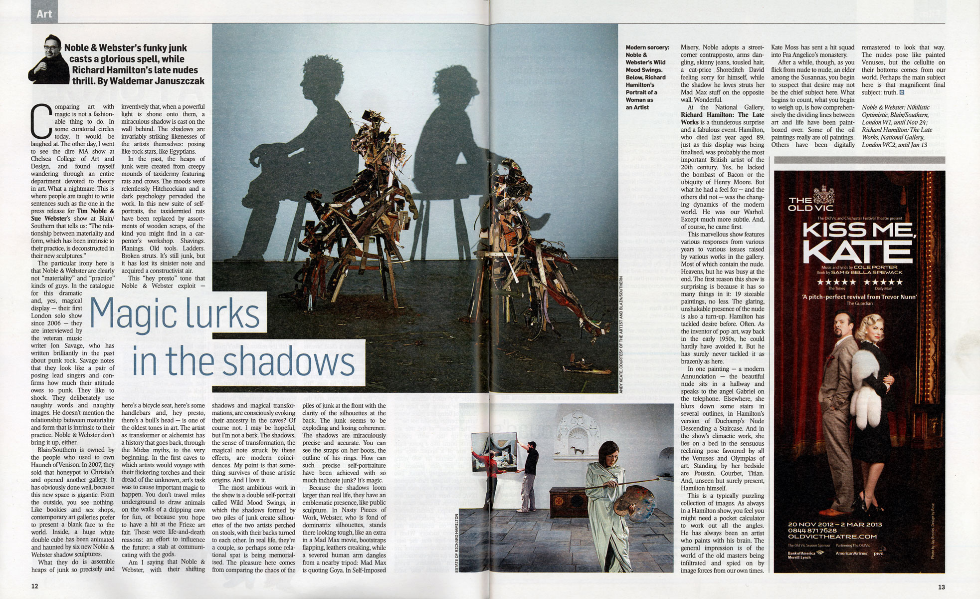 Sunday Times Culture Mag, Oct 2012 pgs 12-13